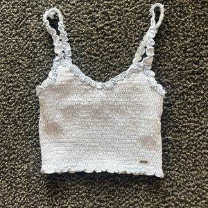 Hollister, crop tank, size small.  Baby blue and lightly worn.